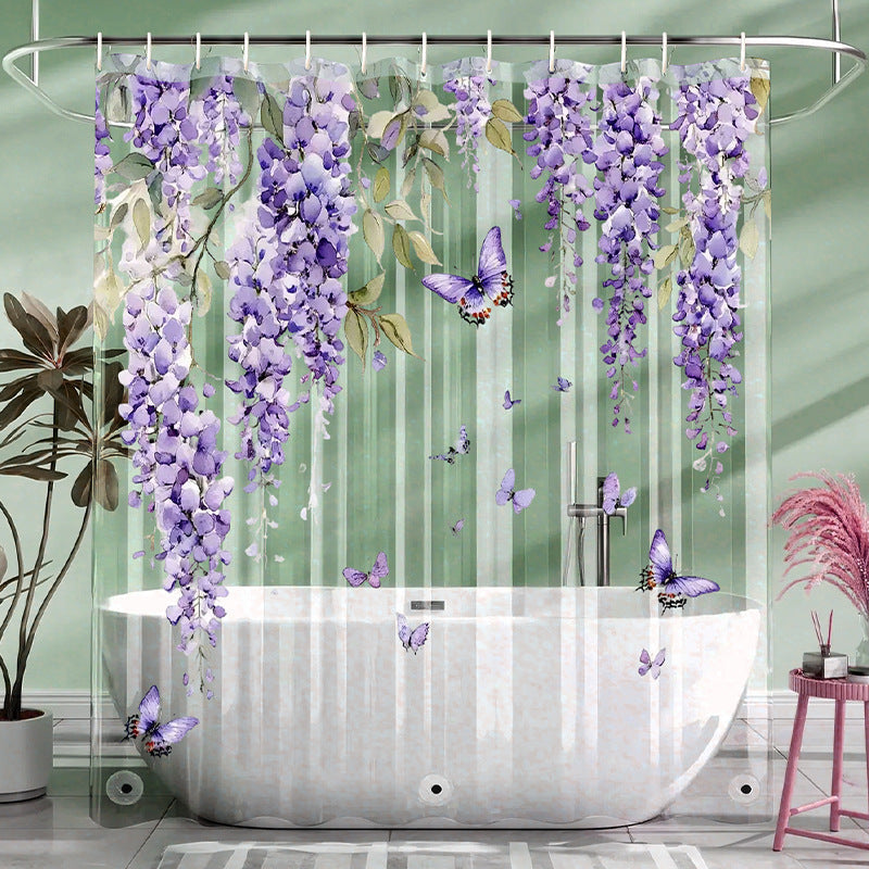 Floral Wisteria Shower Curtain