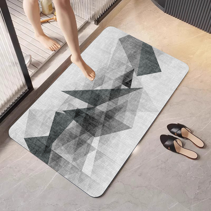 Textured Abstract Design Bath Mat Acalora
