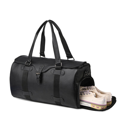 Premium Leather Weekender Duffel Bag Acalora