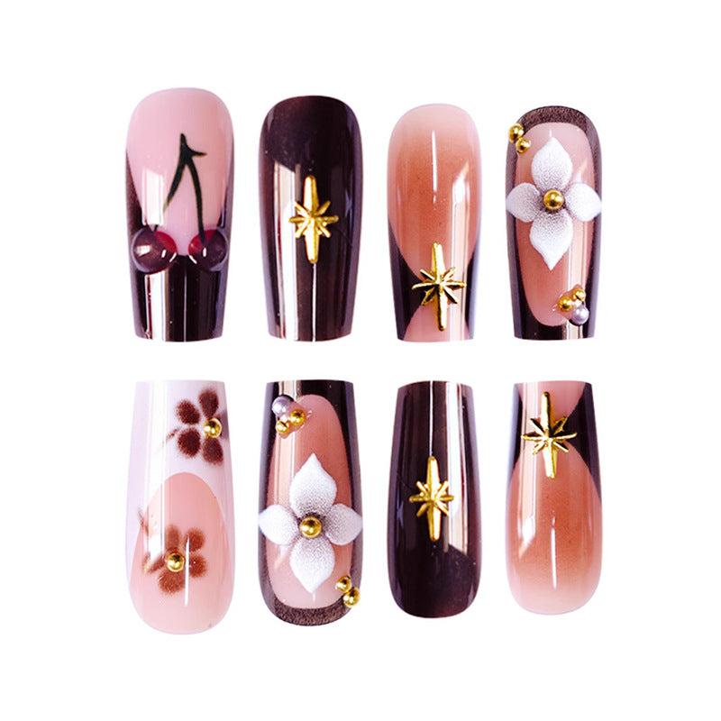 Decorative Long Acrylic Nail Art Acalora