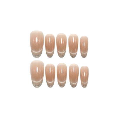 Artificial nails with elegant gloss and glitter accents Acalora