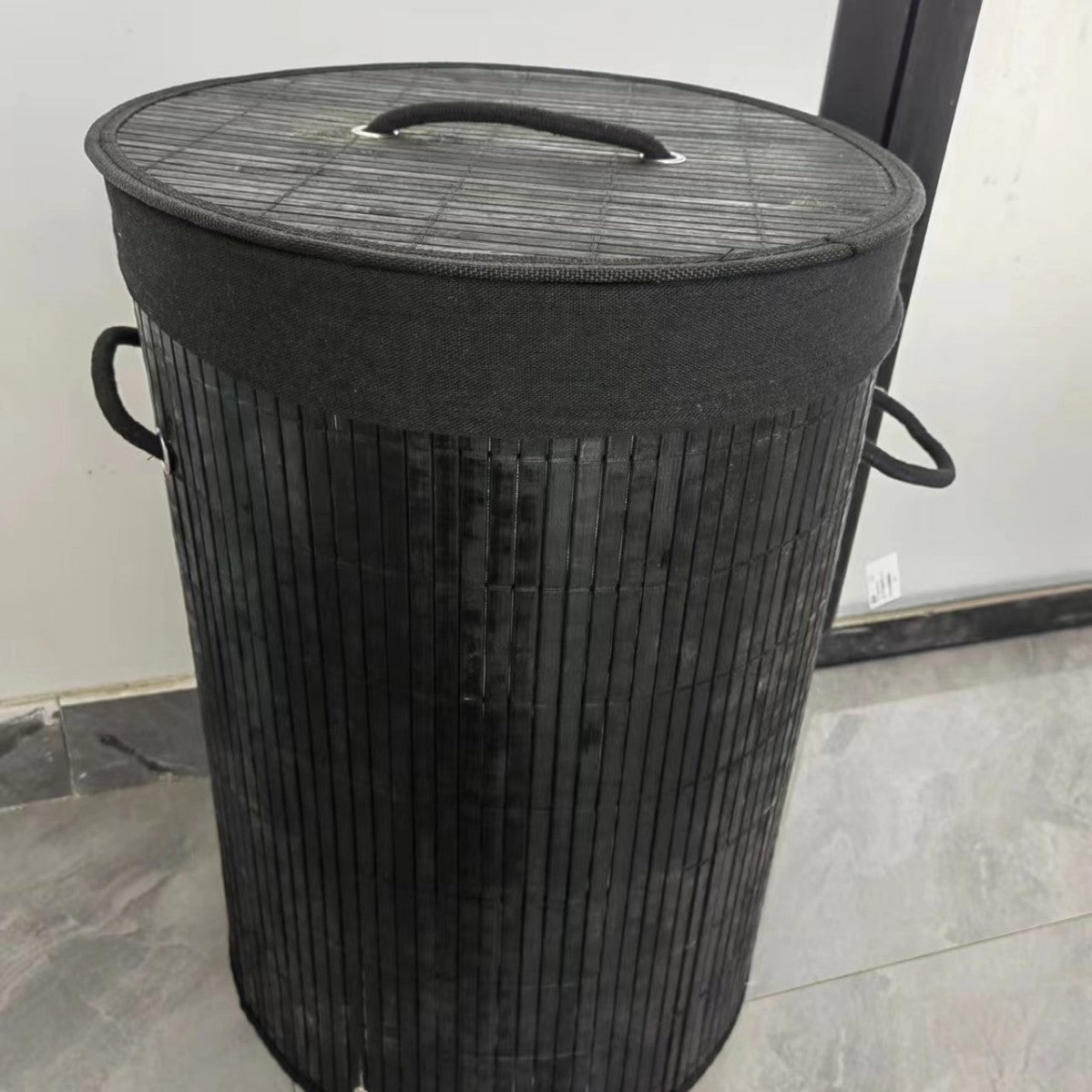 High-quality bamboo laundry container with lid Acalora