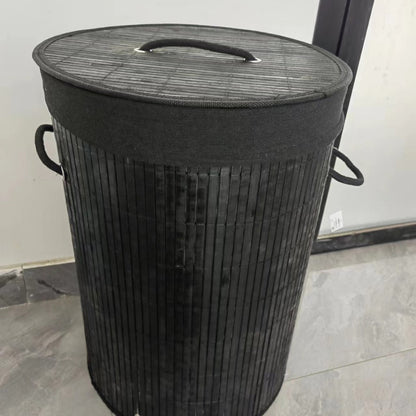 High-quality bamboo laundry container with lid Acalora