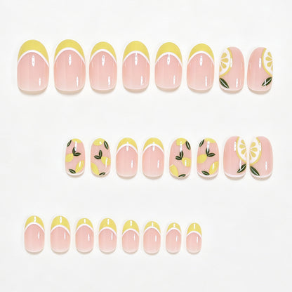 Citrus-Inspired Nail Art Design Acalora