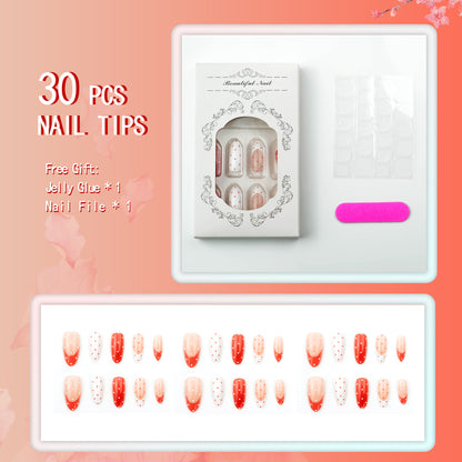 Creative nail art set with playful polka dot design Acalora