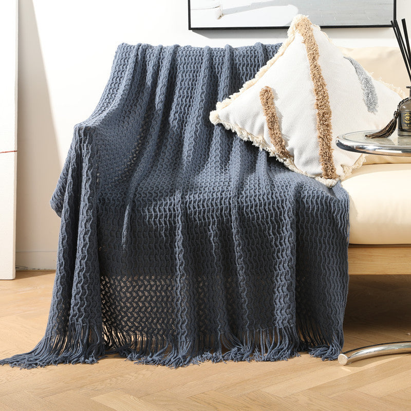 Cozy Knitted Throw Blanket