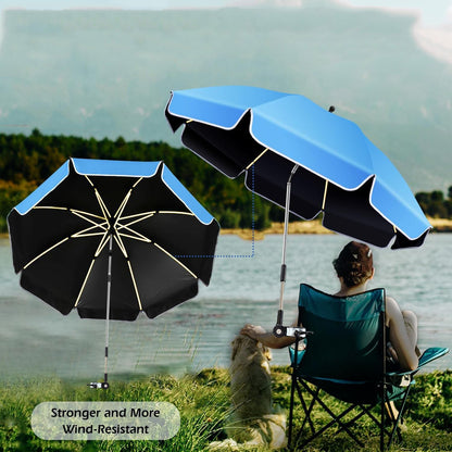 Women's stable beach sun protection umbrella with adjustable mounting system Karnz