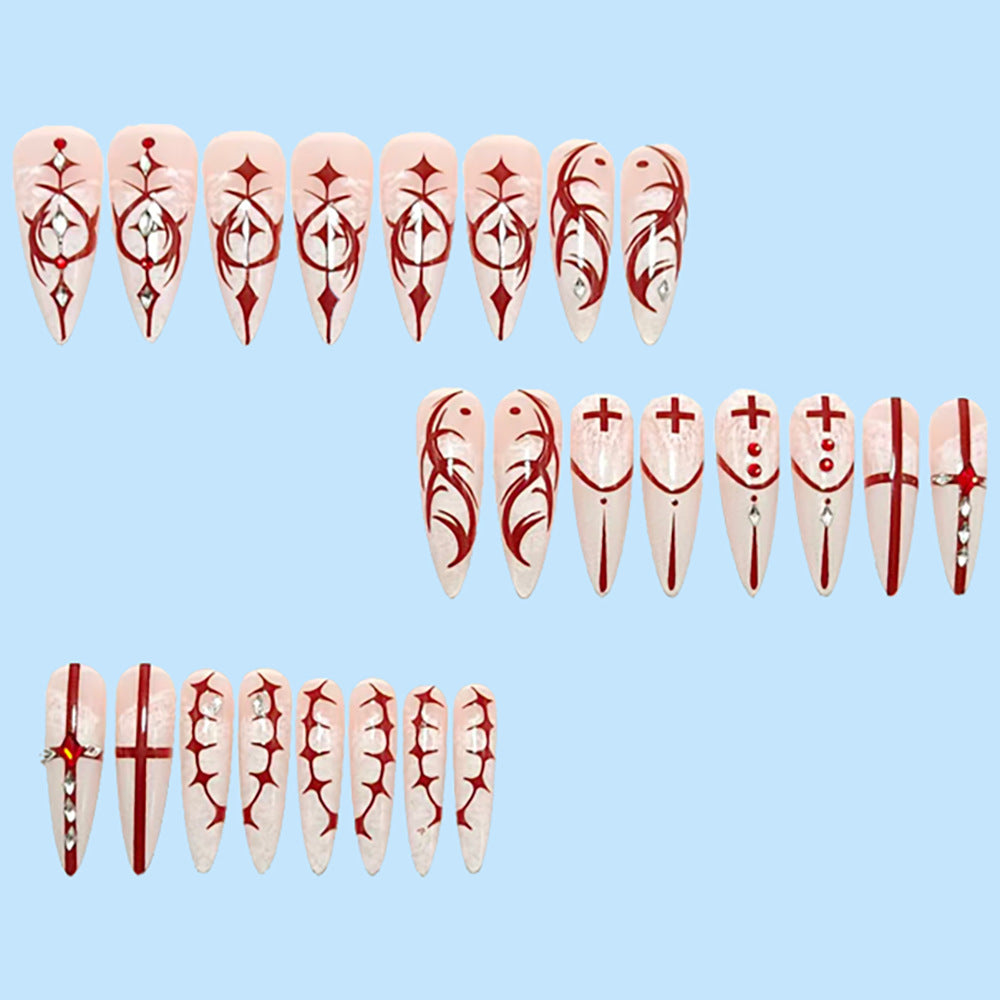 Artificial nails with elegant 3D applications and filigree design Acalora