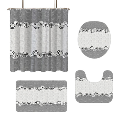 Abstract Design Four-Piece Digital Bathroom Set
