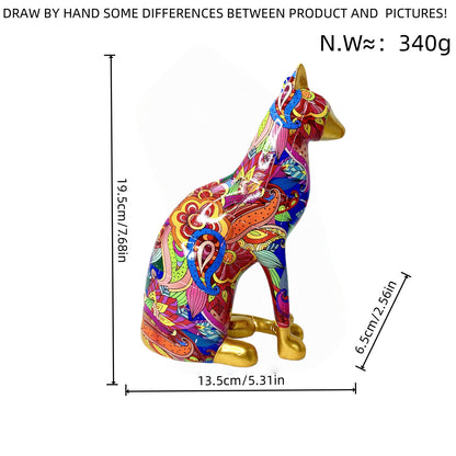 Decorative cat statue in modern art style Acalora