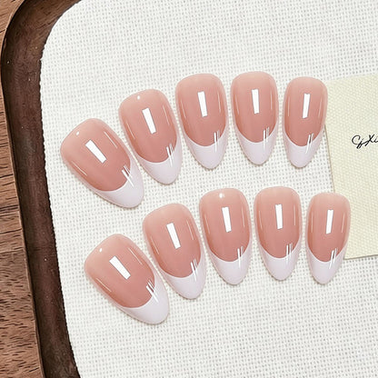Acrylic Nail Set with Elegant French Tip Acalora