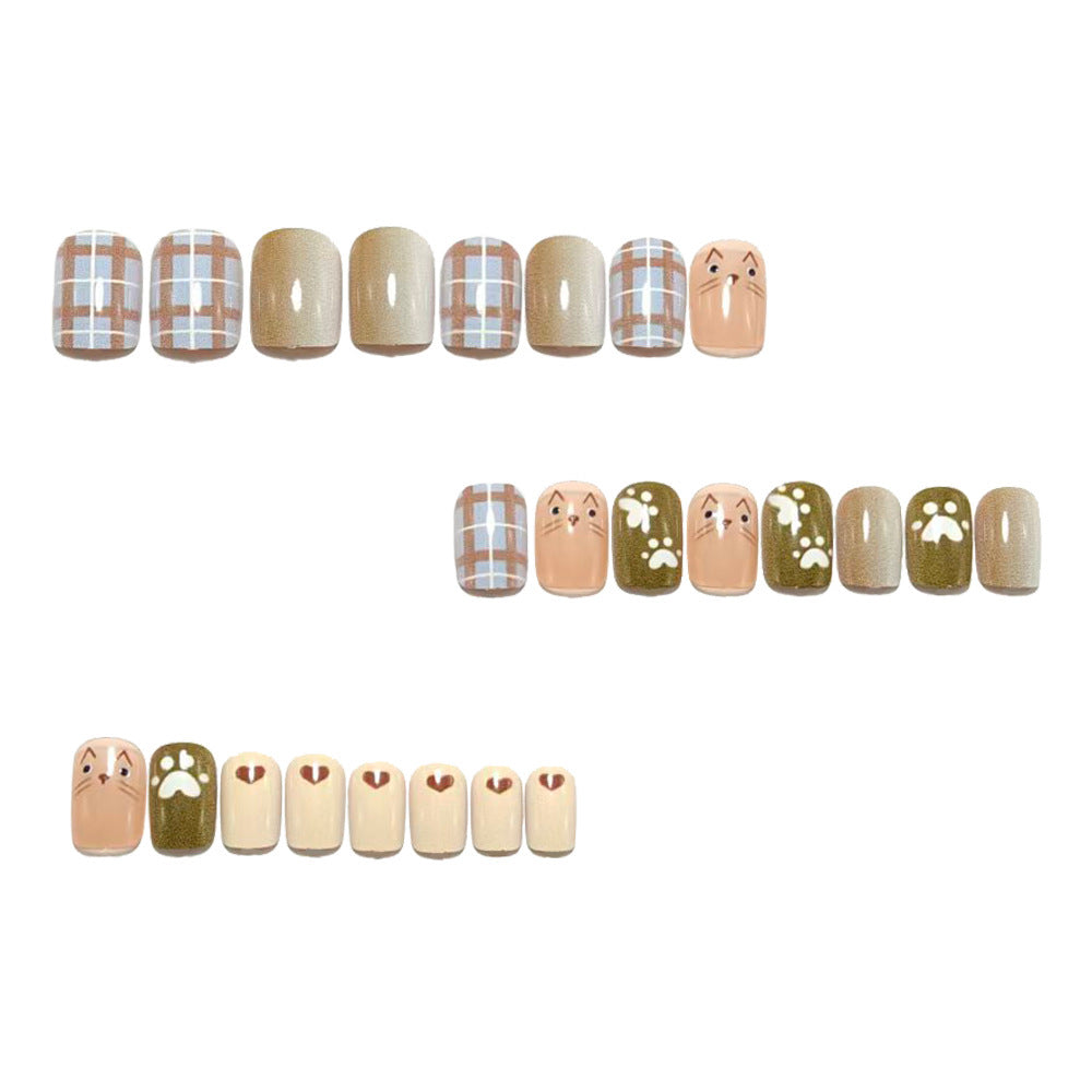 Artificial Nail Set with Playful Animal Designs Acalora