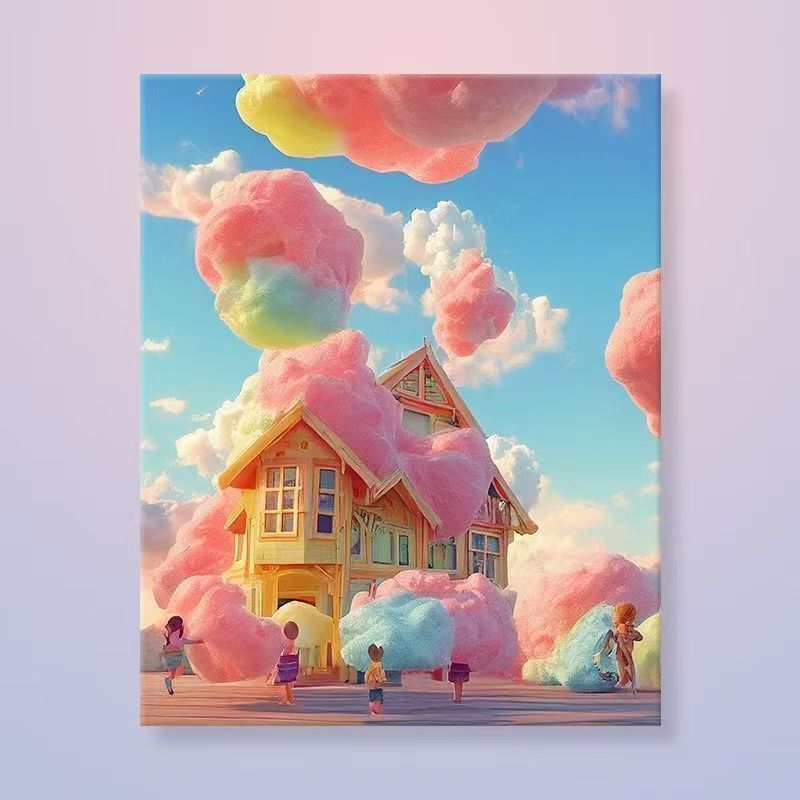 Whimsical Fantasy Landscape Canvas Art