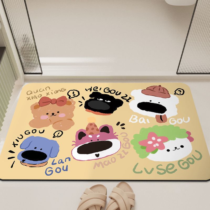Cartoon-Inspired Bathroom Mat