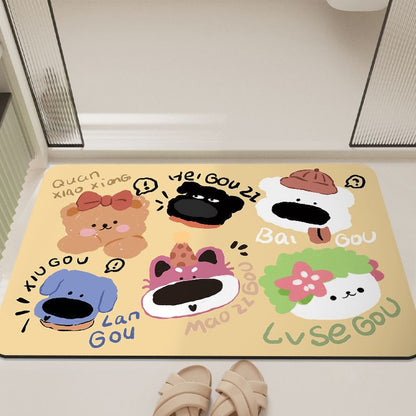 Cartoon-Inspired Bathroom Mat