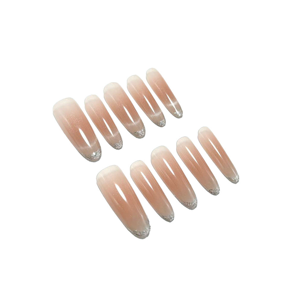 Artificial nails with elegant gloss and glitter accents Acalora