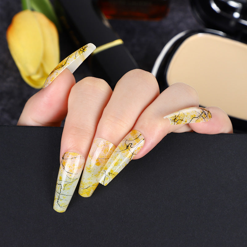 Creative nail art with blood splatter design Acalora