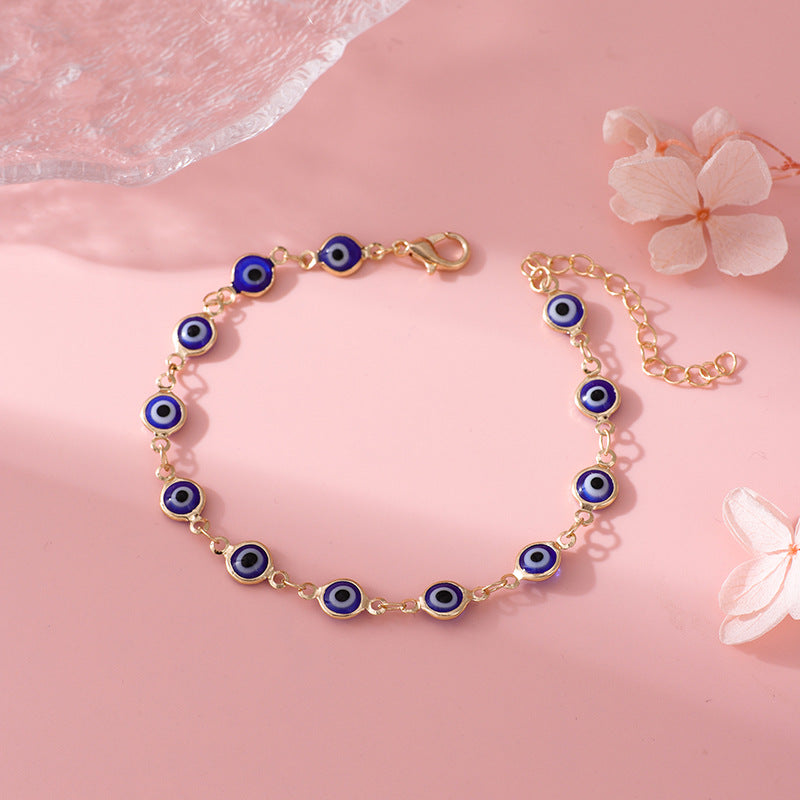 Decorative Evil Eye Charm Bracelet Acalora