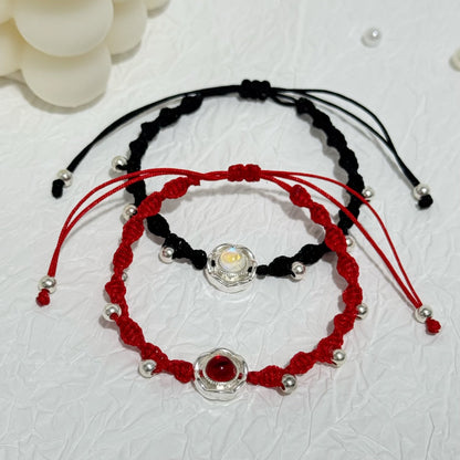 Adjustable Knot Bracelet with Gemstone Acalora