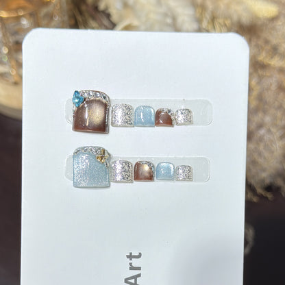 Decorative Crystal-Embellished Hair Clip Set Acalora