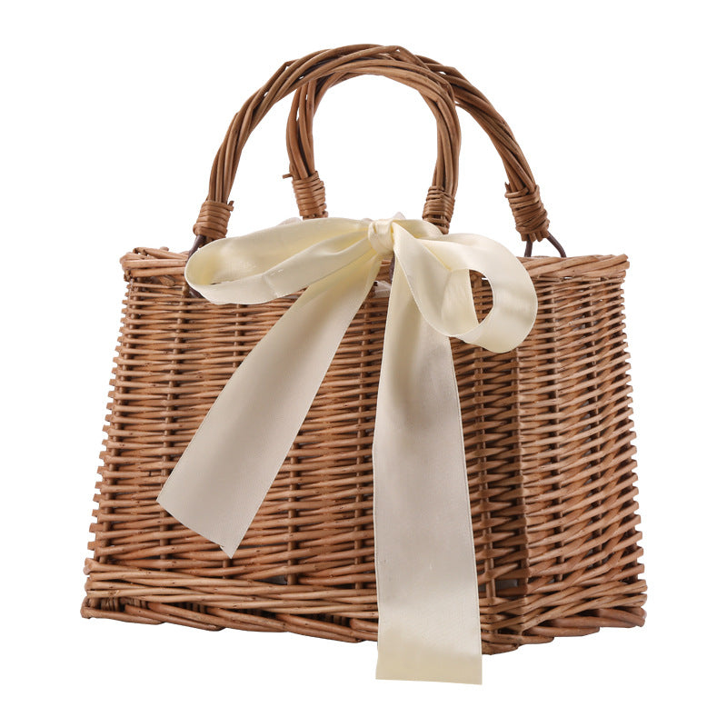 Women's basket bag with elegant bow decoration Brehn