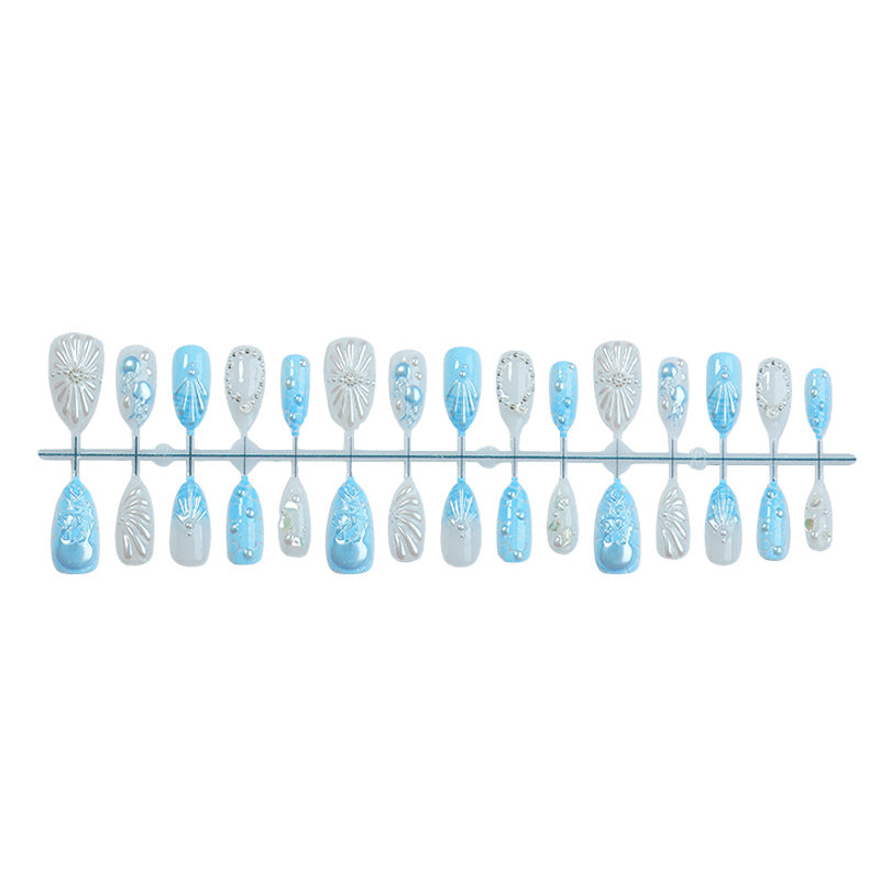 Artistic Nail Art Set with Gemstone Accents Acalora