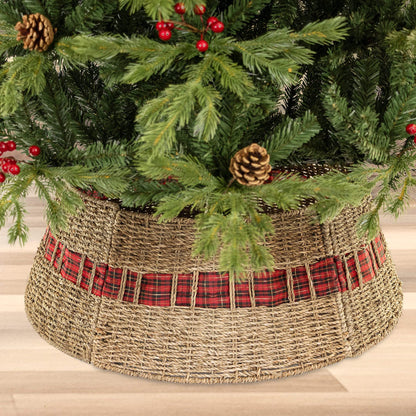 Decorative Christmas tree stand made of wicker Acalora