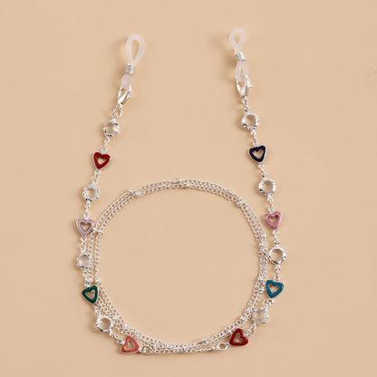 Decorative Heart Charm Eyewear Chain Acalora
