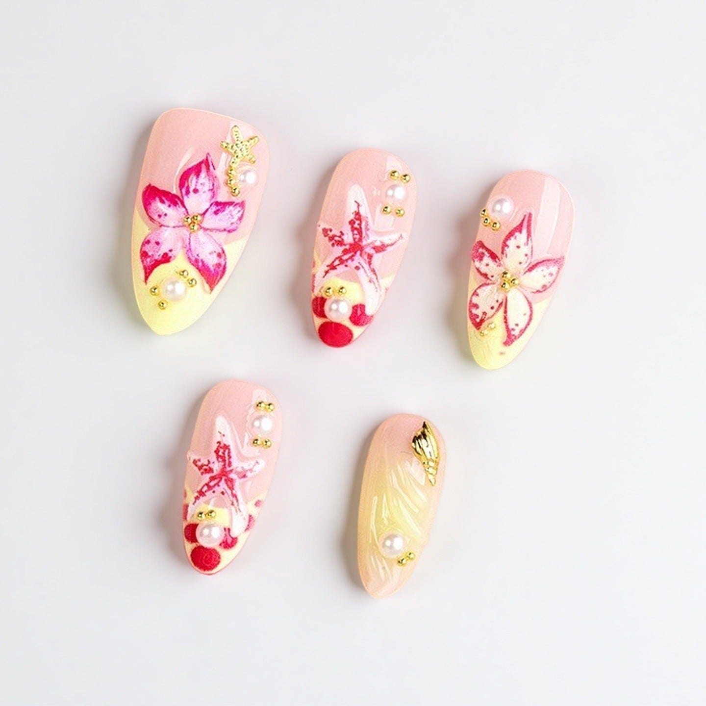 Floral Design Luxury Press-On Nails Acalora