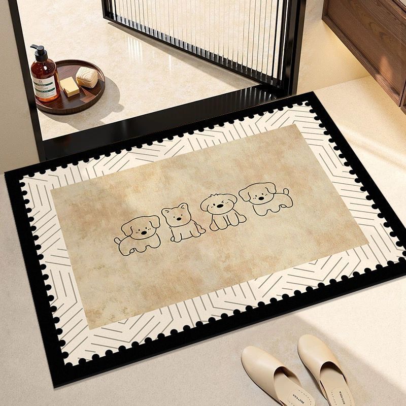 Adorable Dog-Themed Entrance Mat