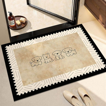 Adorable Dog-Themed Entrance Mat