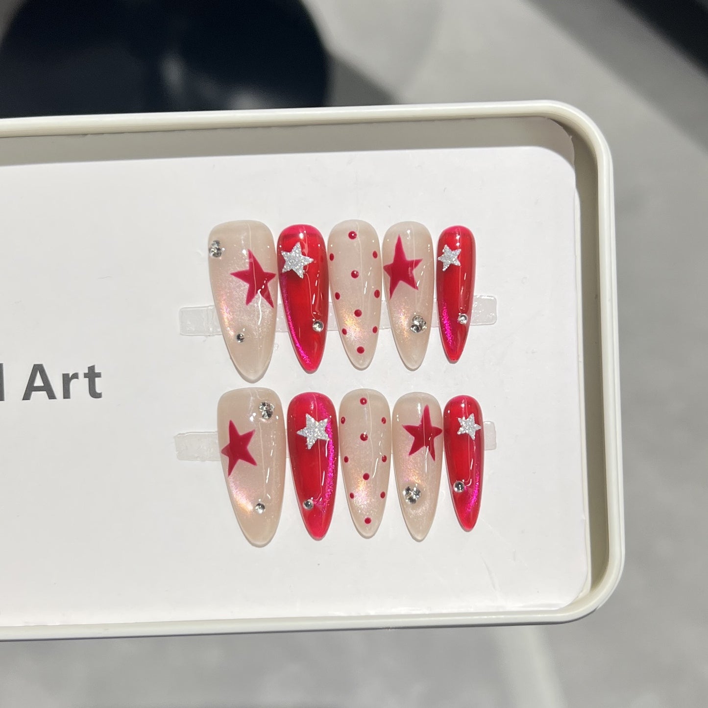 Star-Accent Press-On Nail Set Acalora