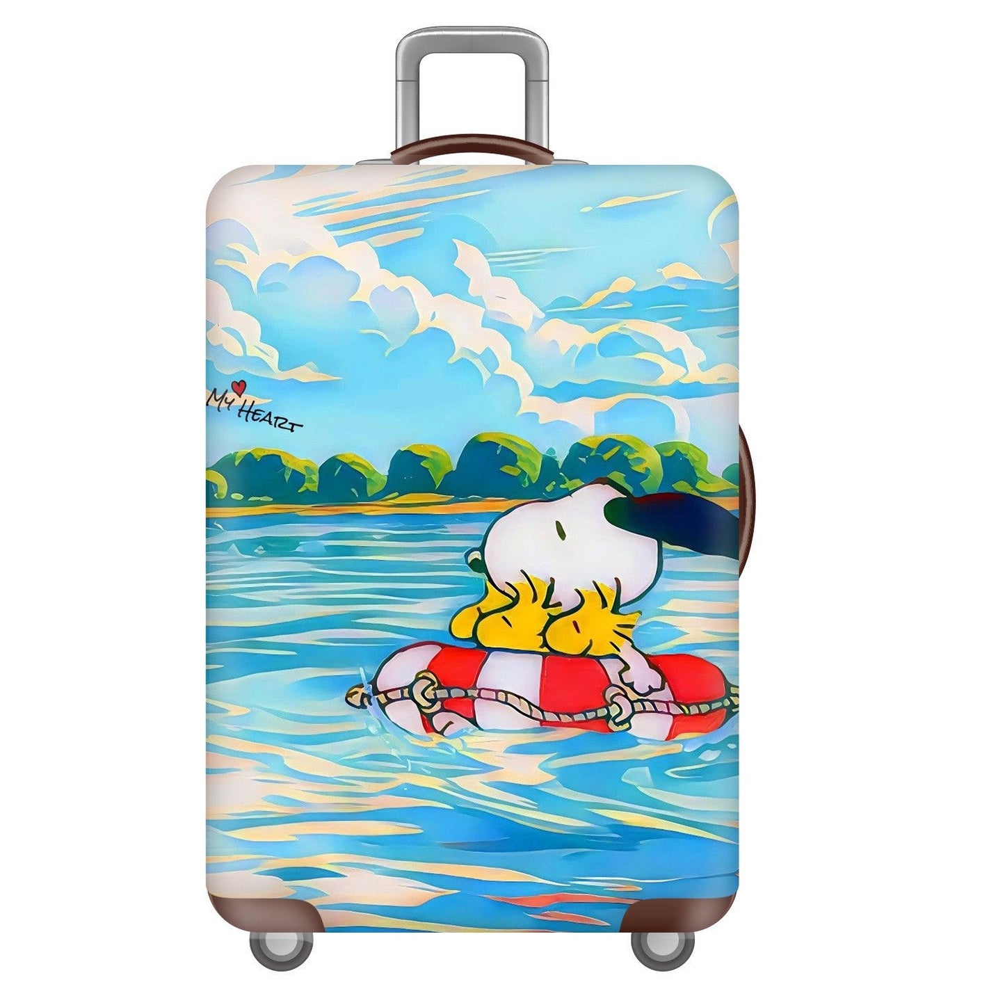 Unisex hard-shell travel suitcase with playful Snoopy motif Brehn