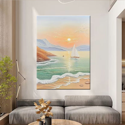 Scenic Coastal Landscape Canvas Art
