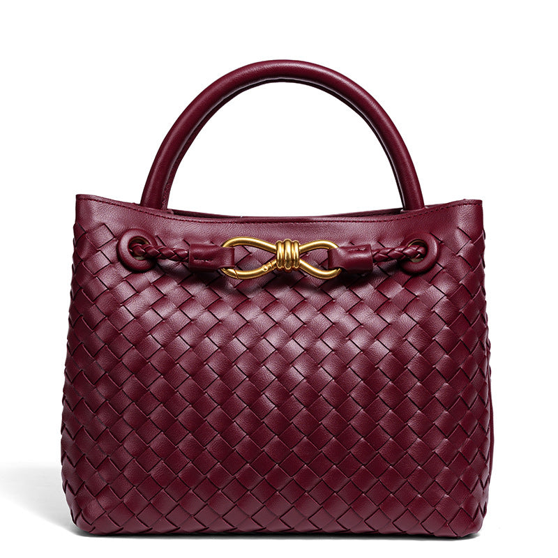 Woven Leather Tote Bag Acalora