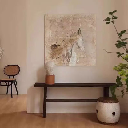 Horse-Themed Abstract Canvas Artwork