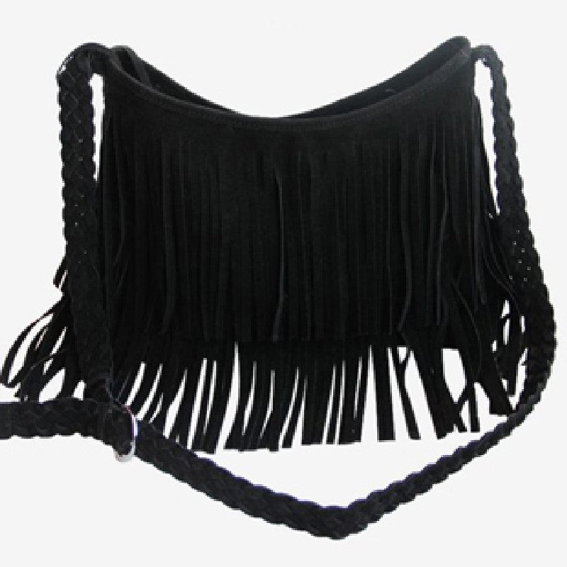 Stylish Fringe Suede Crossbody Bag Acalora