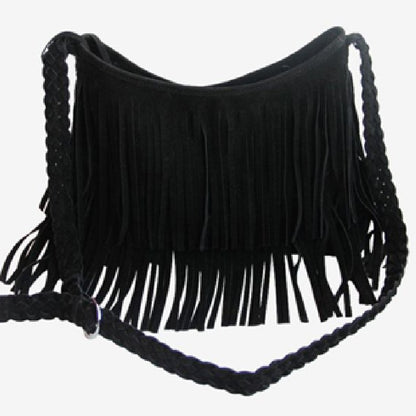 Stylish Fringe Suede Crossbody Bag Acalora