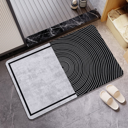 Geometric Pattern Soft Memory Foam Bath Mat Acalora