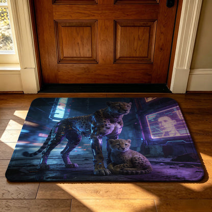 Unisex Geometric Technology-Themed Area Mat
