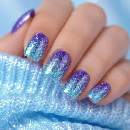 Gradient Sparkle Nail Art Acalora
