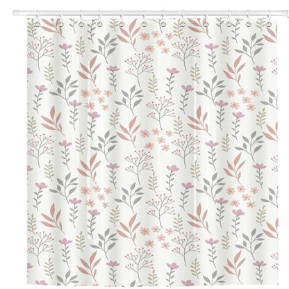 Floral Print Shower Curtain