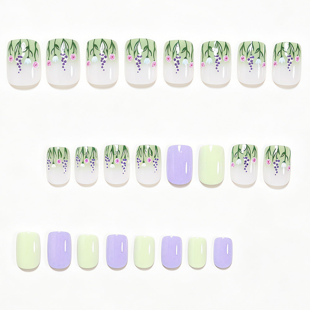 Floral Themed Press-On Nail Art Acalora