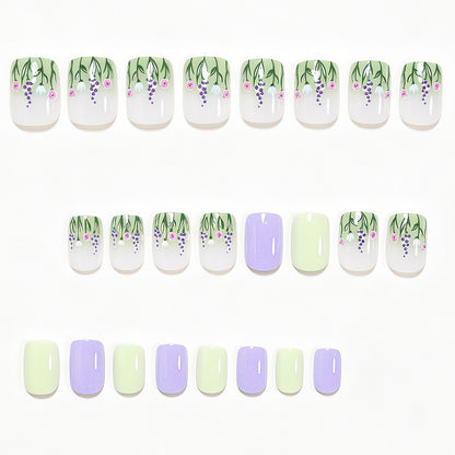 Floral Themed Press-On Nail Art Acalora