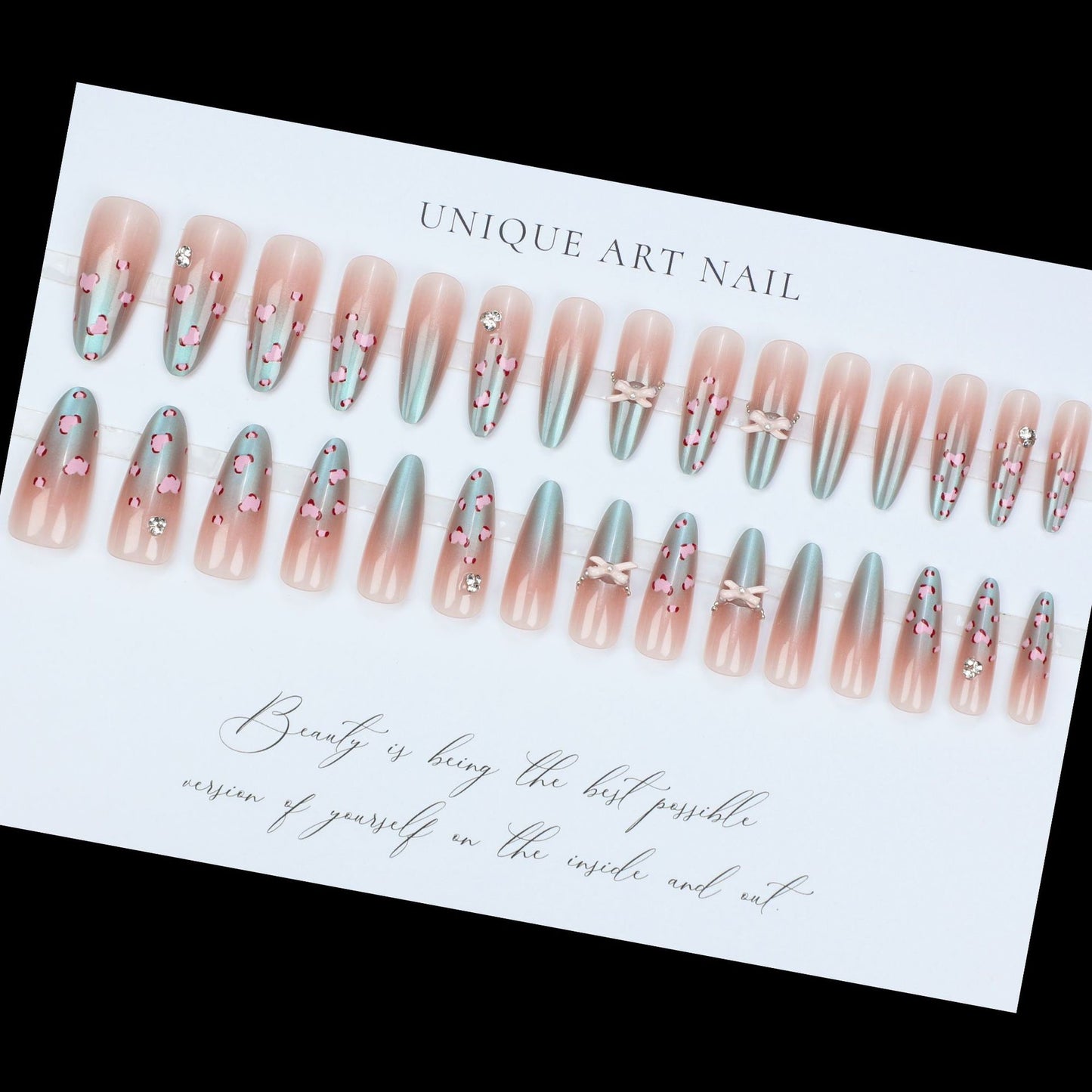 Artistic Decorative Press-On Nail Tips Acalora