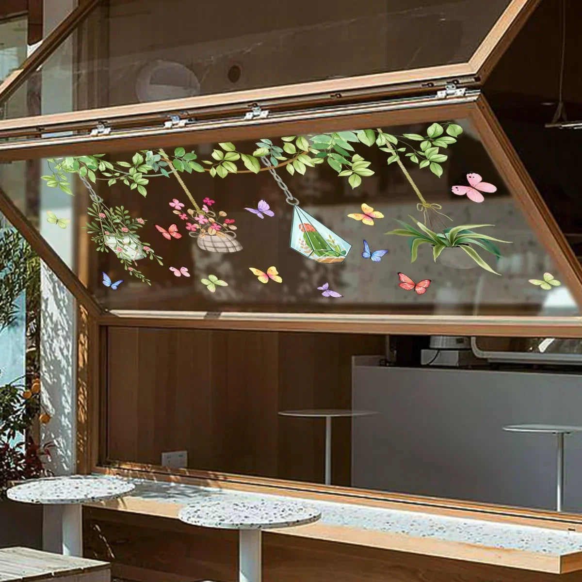 Kalsten | 💐 Colorful Floral Bouquet Window Sticker 🖼️ (Removable without leaving marks)