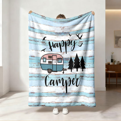 Unisex Soccer-Themed Fleece Blanket