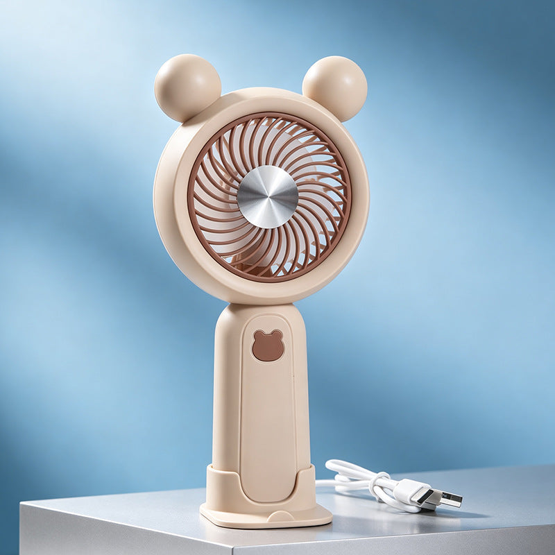 Ladies' Portable Handheld Fan in a cute bear motif Karnz