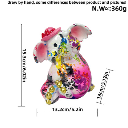 Artistic elephant figure with football motif Acalora
