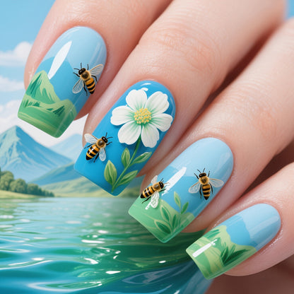 Nature-Inspired 3D Nail Art Acalora